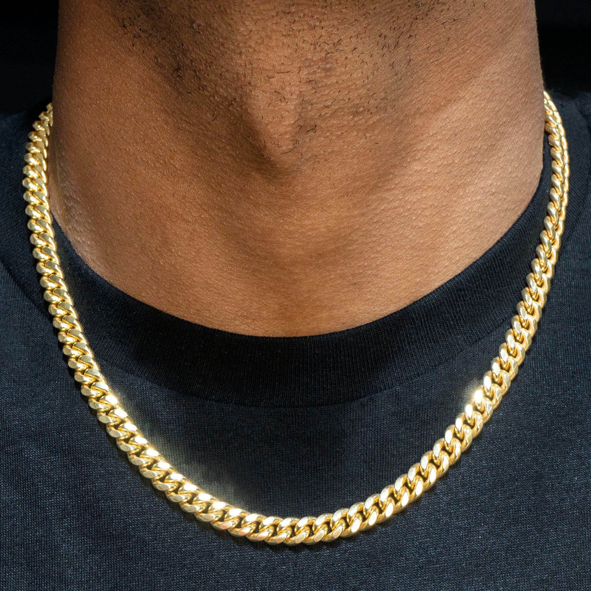 18K Real Gold 3.4mm Cuban Curb offers Link Chain/18k real gold chain necklace/Great gif