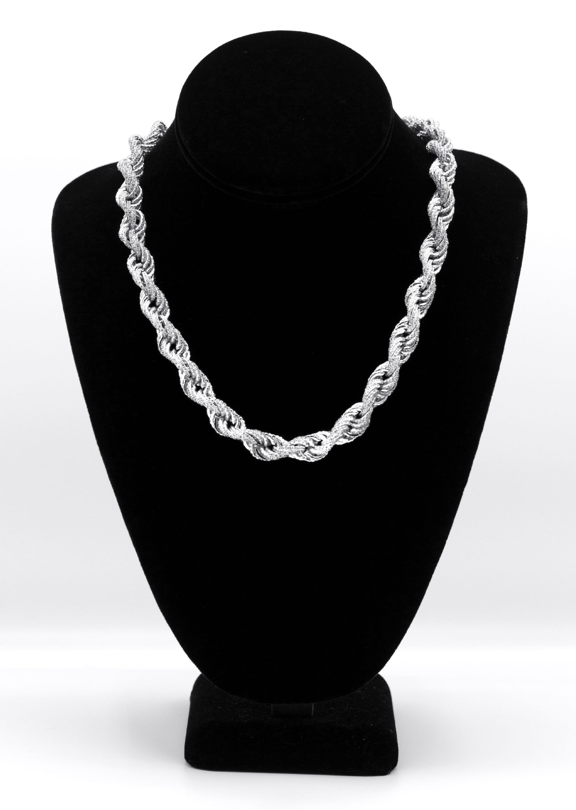 ICED deals OUT Silver Pendant/Rope Chain 24