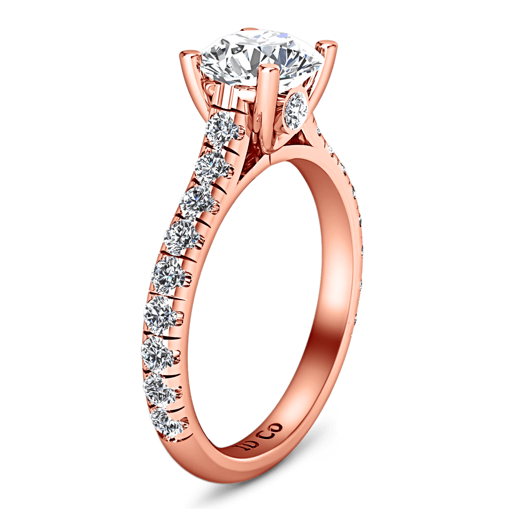 Pave Diamond Engagement Ring Anabelle 14K Rose Gold – FrostNYC