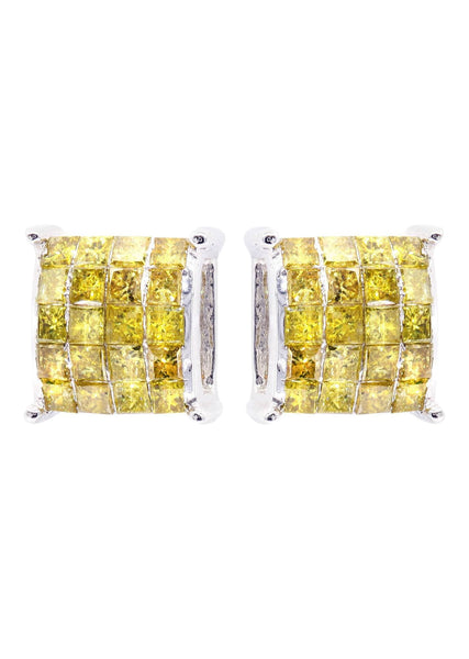 1.46 carat Fancy Intense Yellow Diamond Stud Earrings | Cynthia Britt