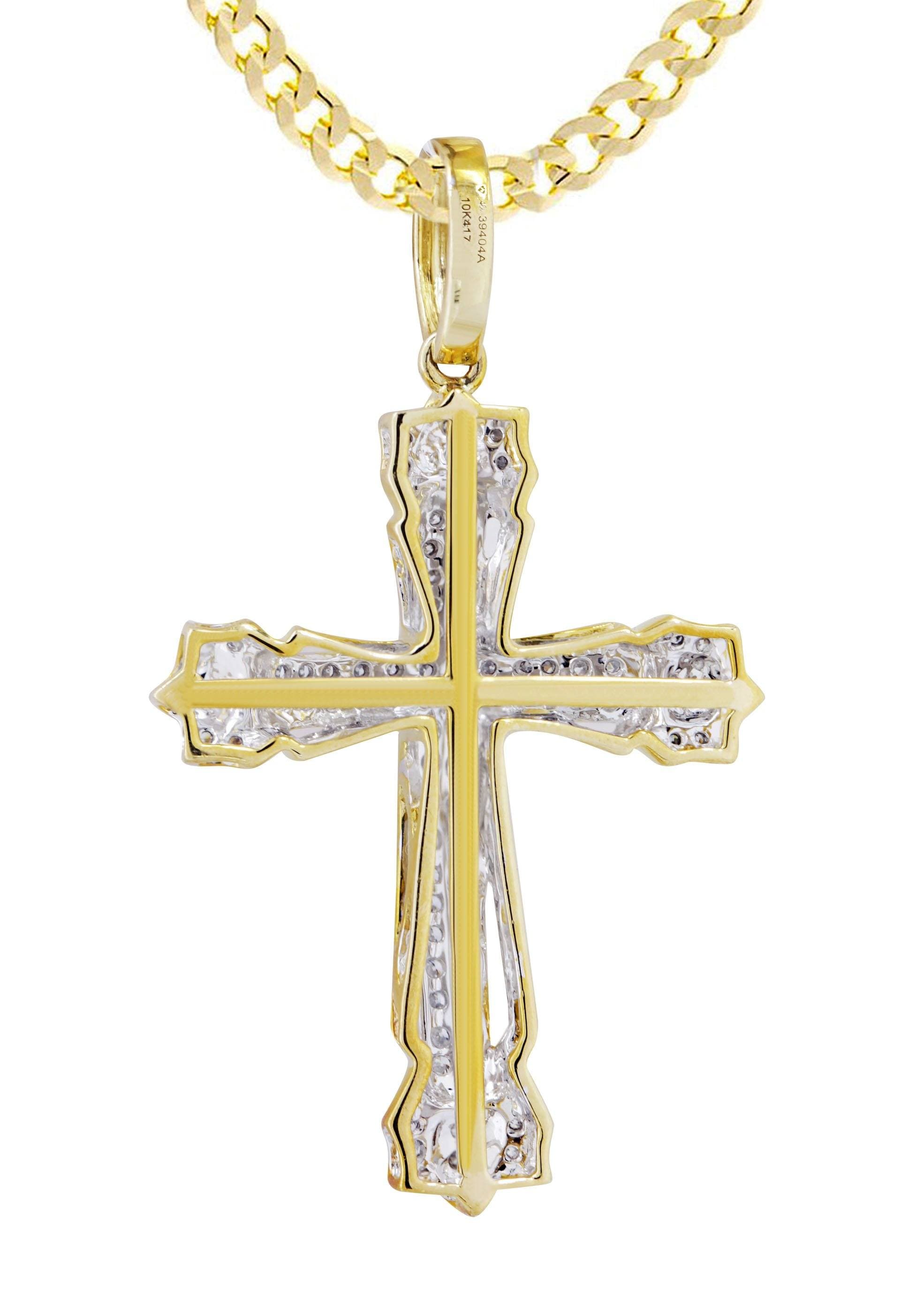 Vintage Estate C1980 outlets 10K Yellow Gold Roman Style Petite Cross Pendant 1.10