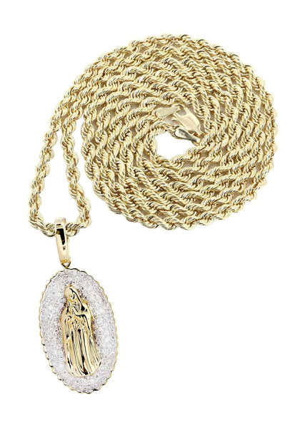 St. Mary Pendant outlet with rope chain