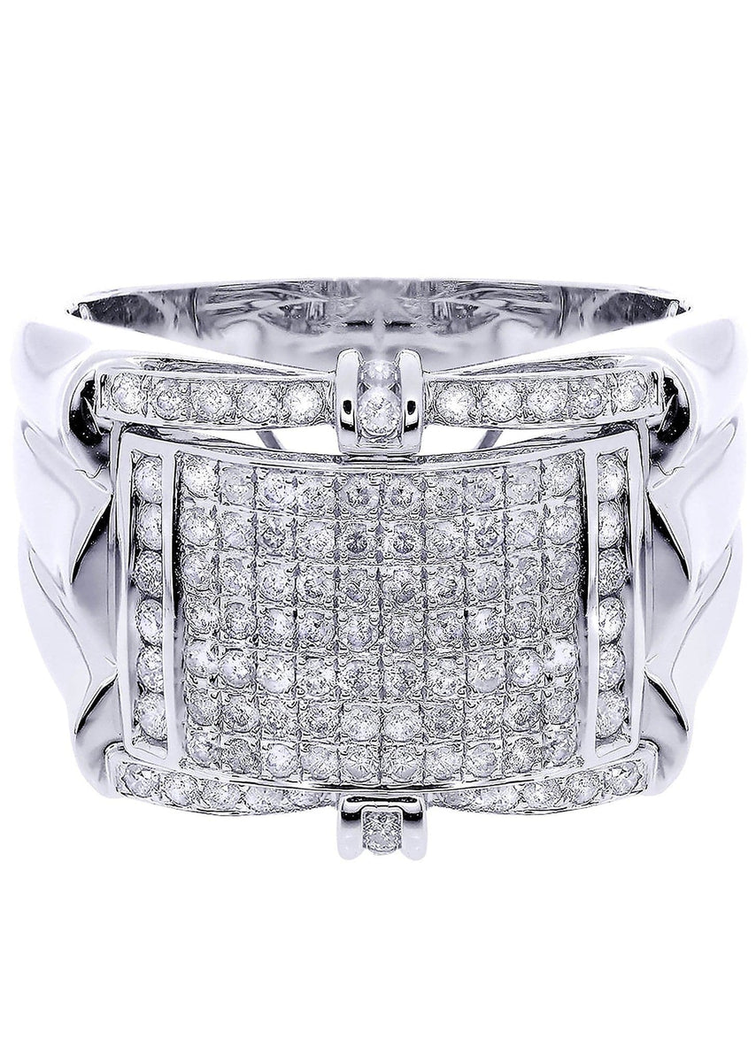 White Gold Mens Diamond Ring| 0.95 Carats| 11.27 Grams – FrostNYC