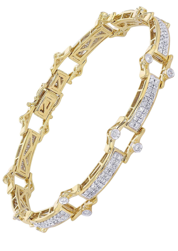 Zales Men's 1 CT. T.w. Diamond Bracelet in 10K Two-Tone Gold - 8.5