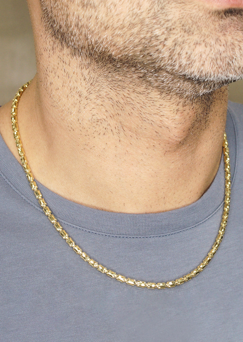 Silver Chain - Mens Gold Chain / Barrel Chain / 4 MM – FrostNYC