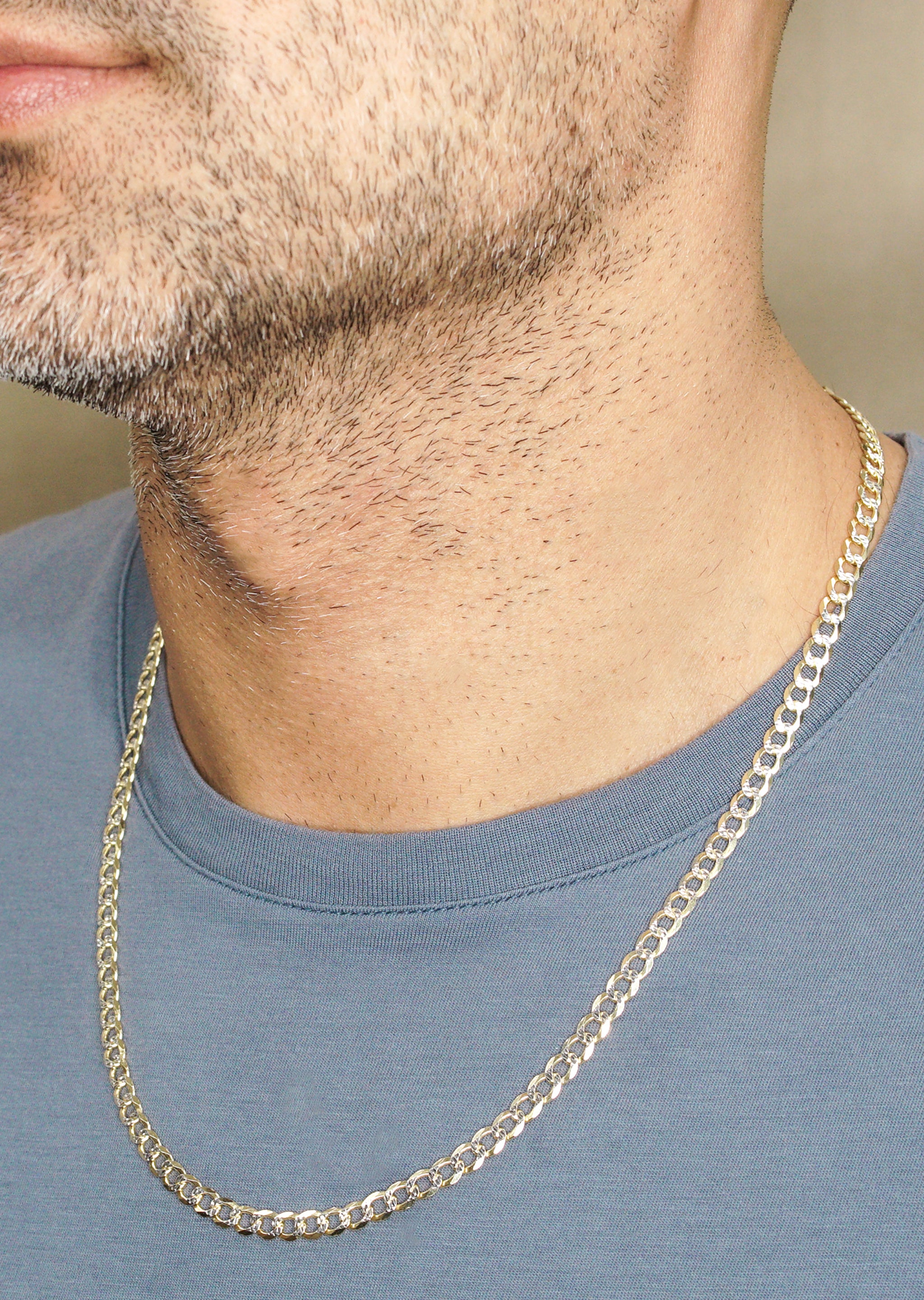 NEW! 5mm Silver Chain for Men, Diamond Cut Cuban Chain Necklace offers for Men