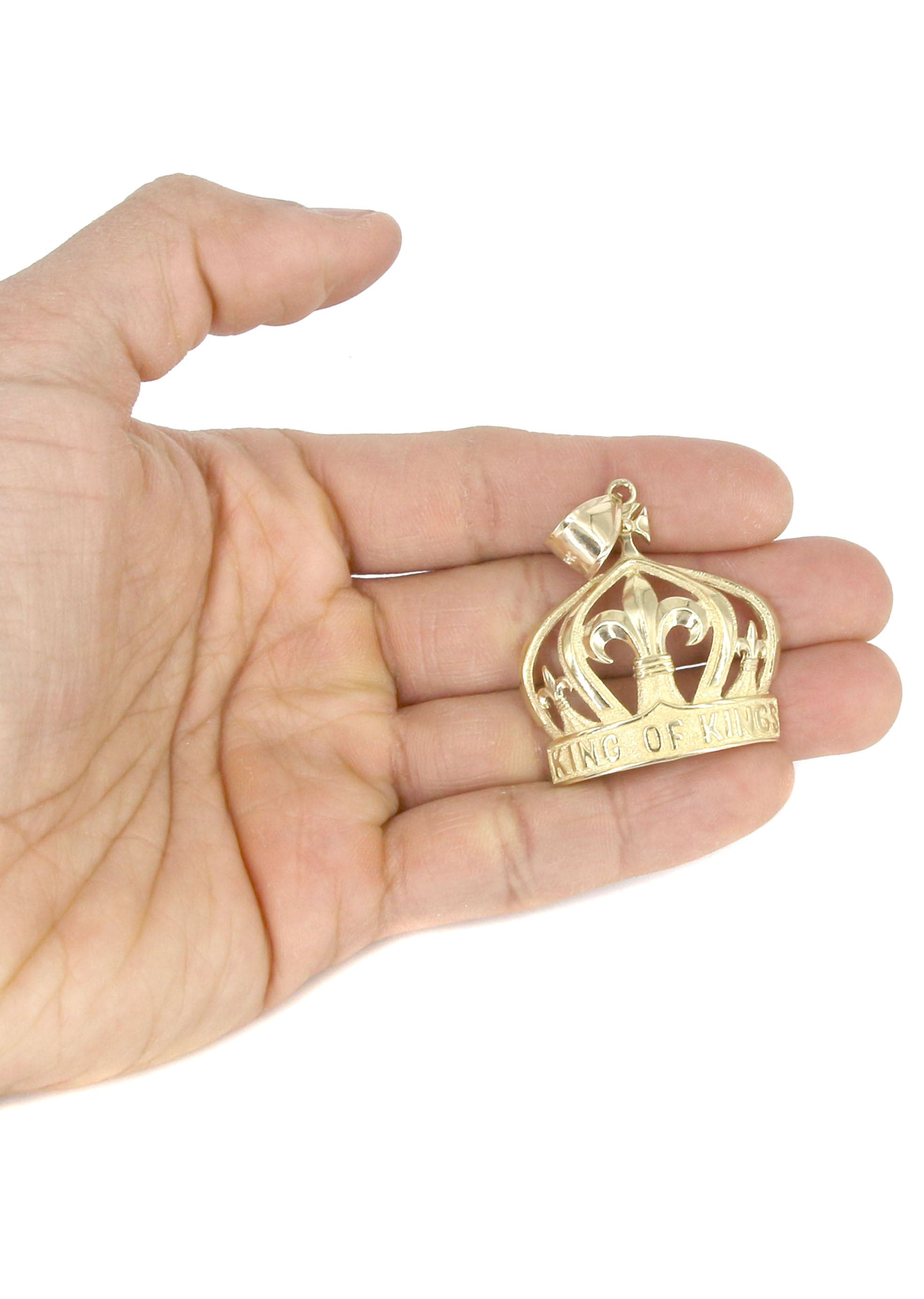 14K Yellow Gold Finish Crown hot King - Free 24