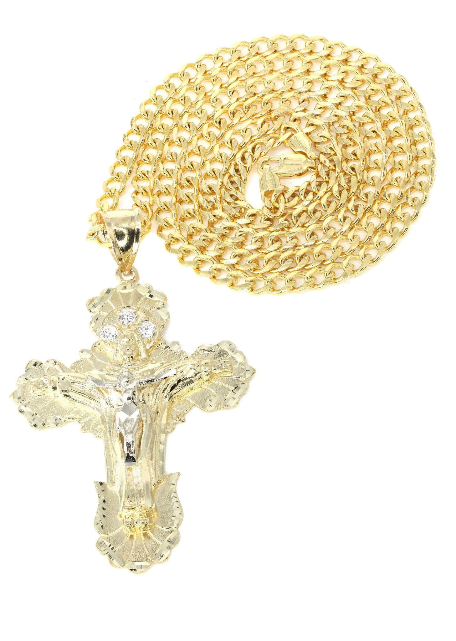 10K Yellow Gold Cross /Crucifix Necklace | Appx. 24.6 Grams – FrostNYC
