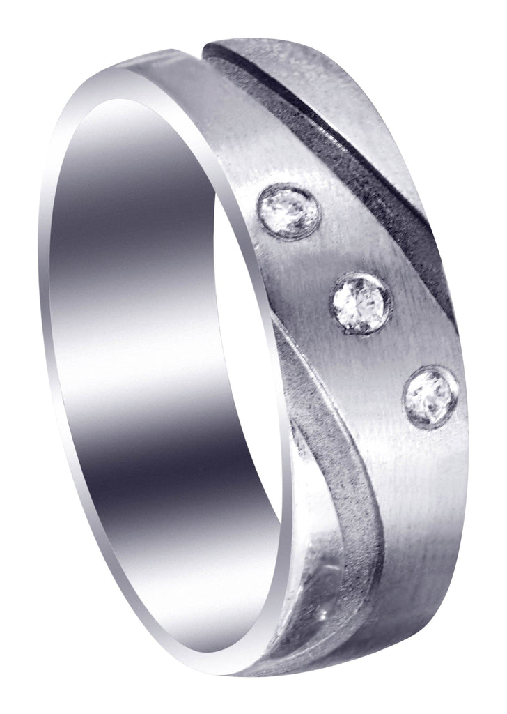 Contemporary Diamond Engagement Ring, Diamond Solitaire with Diamond S