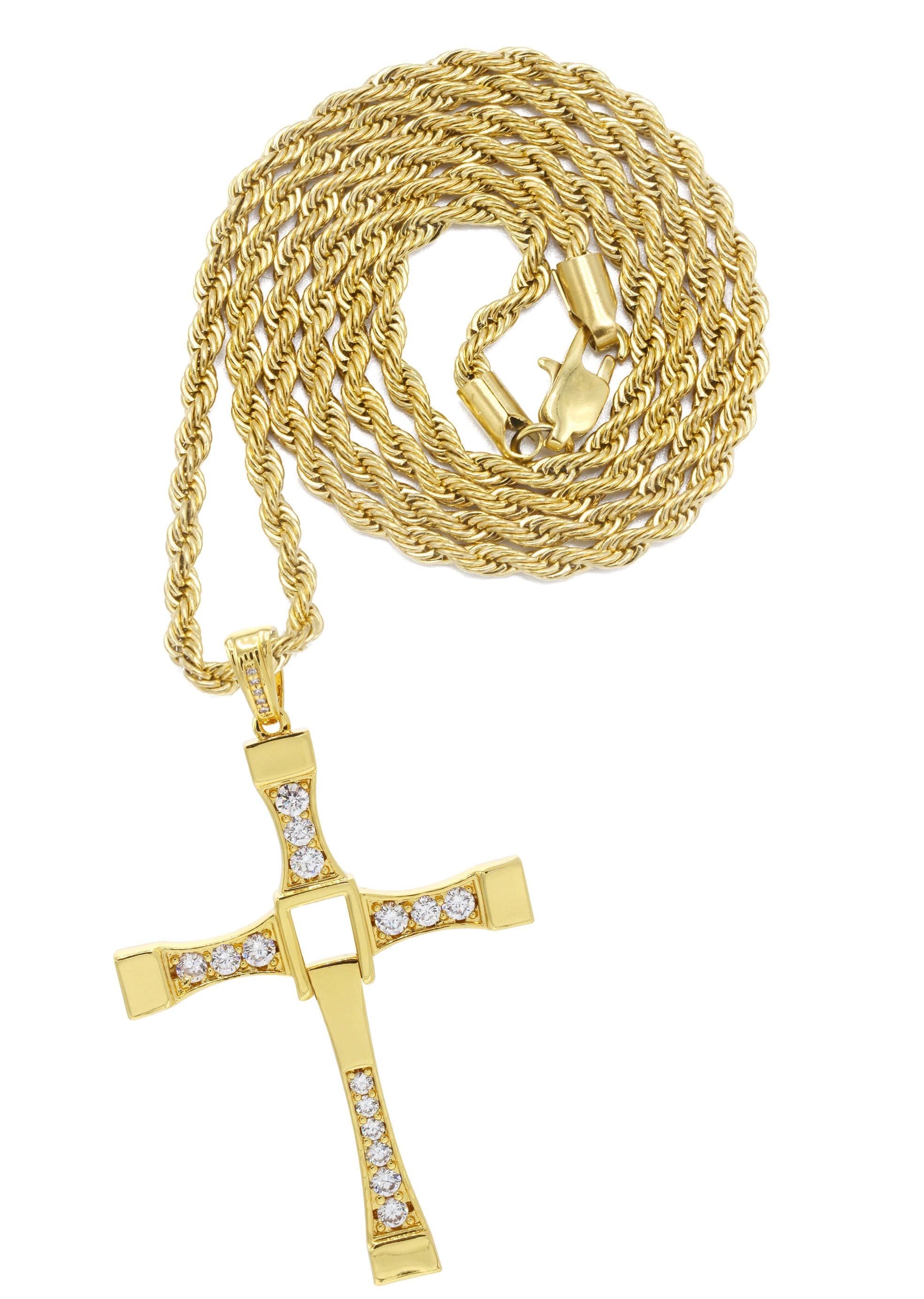 Mens sold gold plated chain