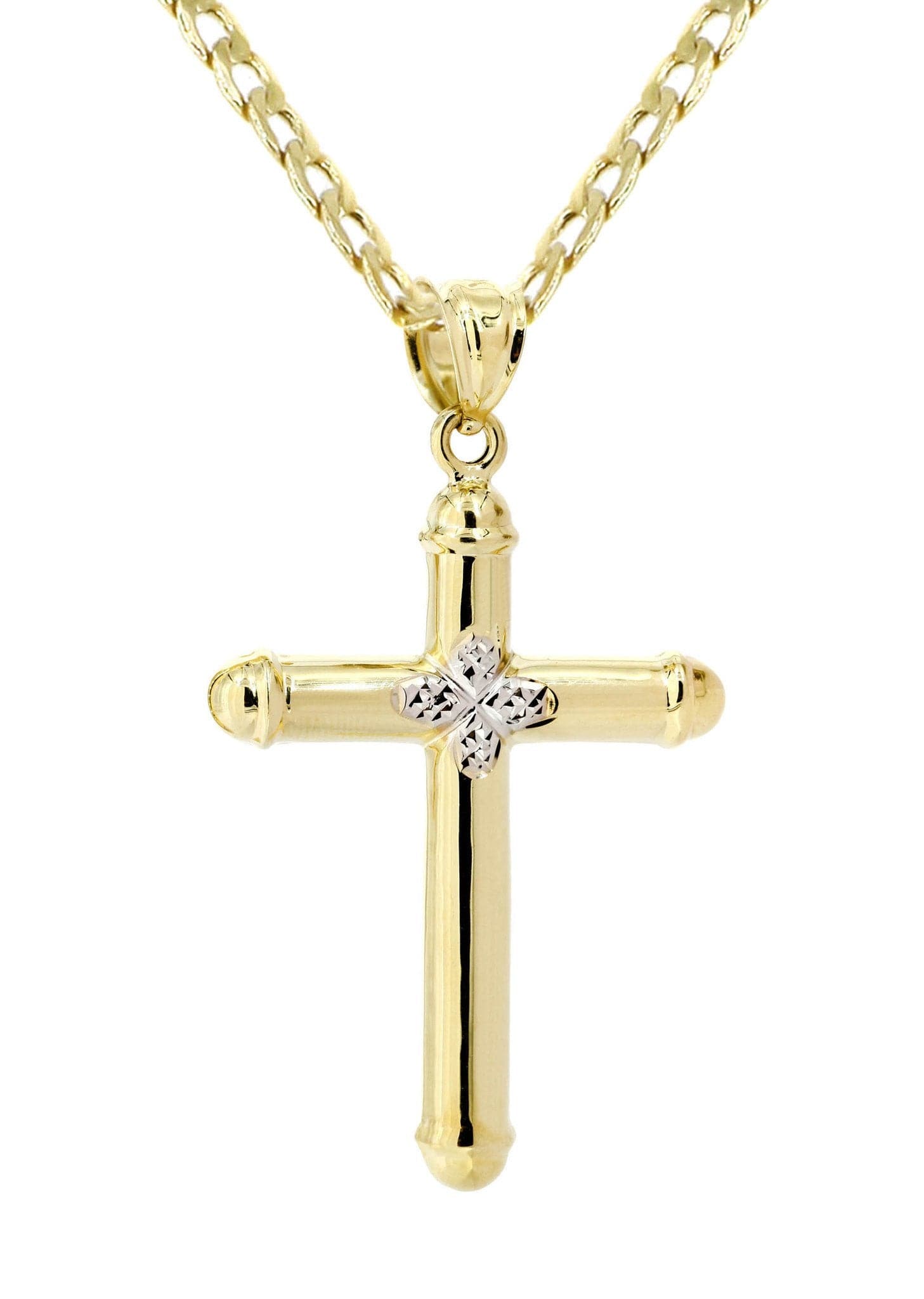 10K Yellow purchases Gold Cross Pendnant Mens Char