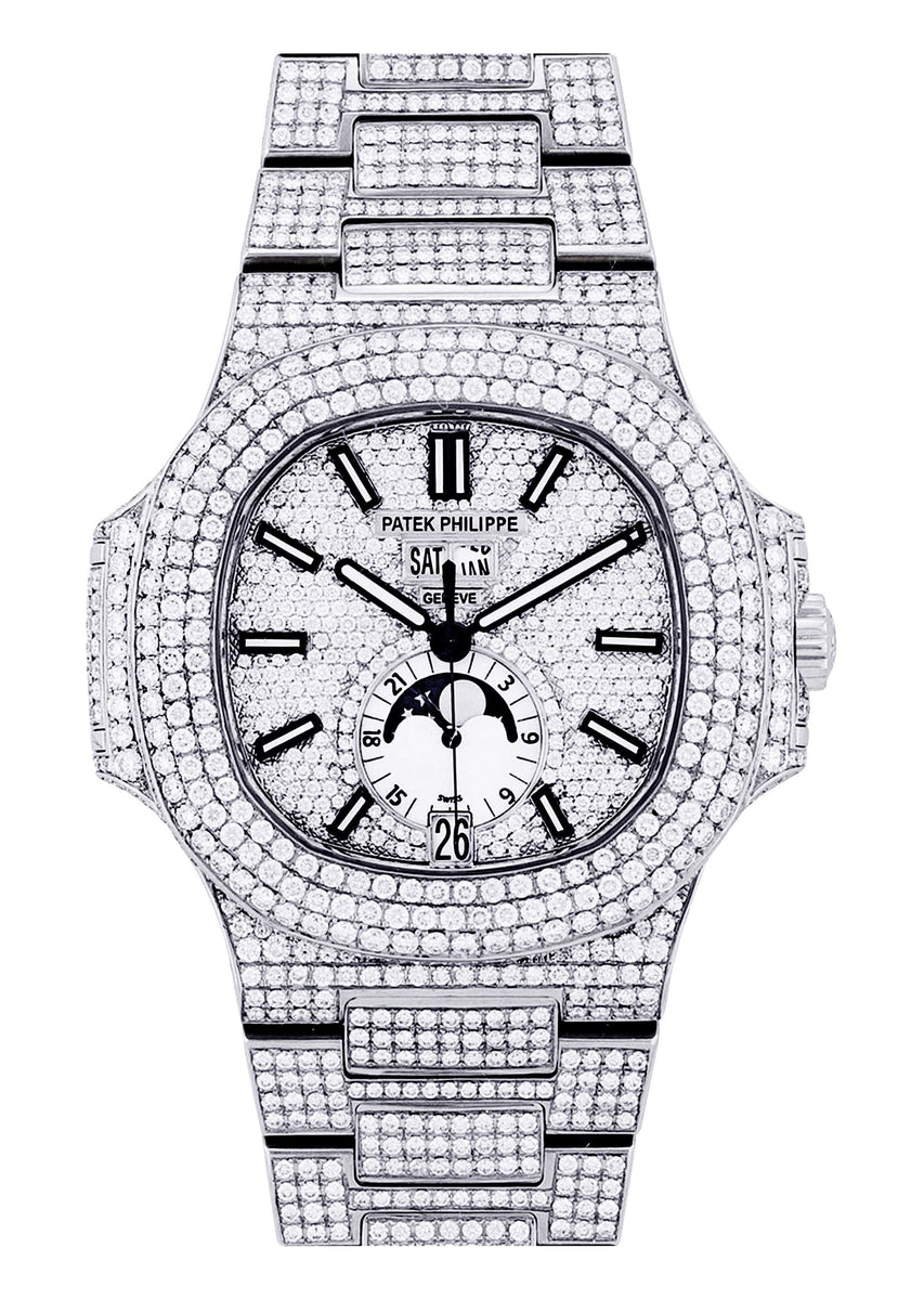 Diamond Patek Philippe Nautilus | Stainless Steel – FrostNYC