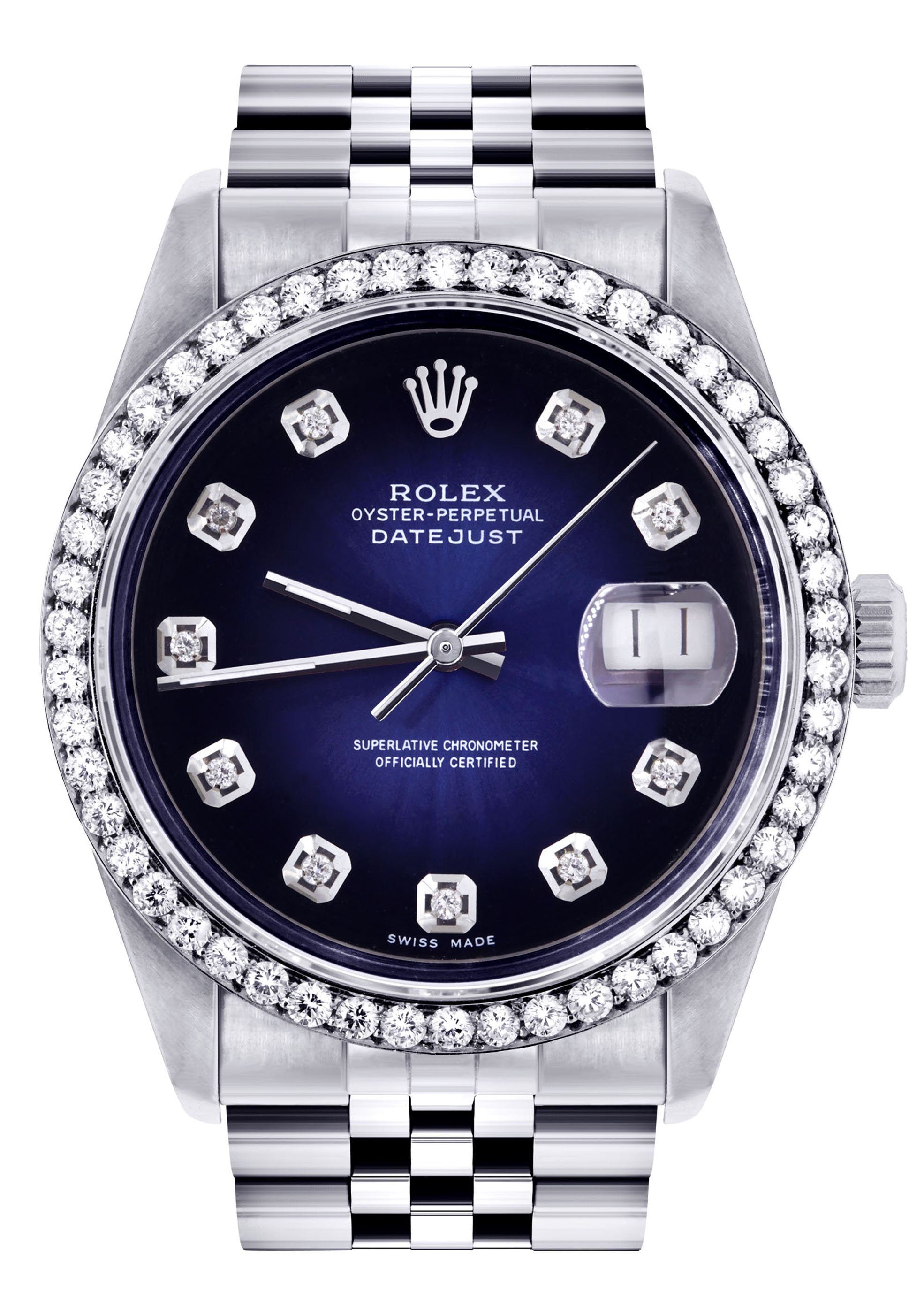 Womens Rolex Datejust Watch 16200 | | Blue Dial | Jubilee Band – FrostNYC