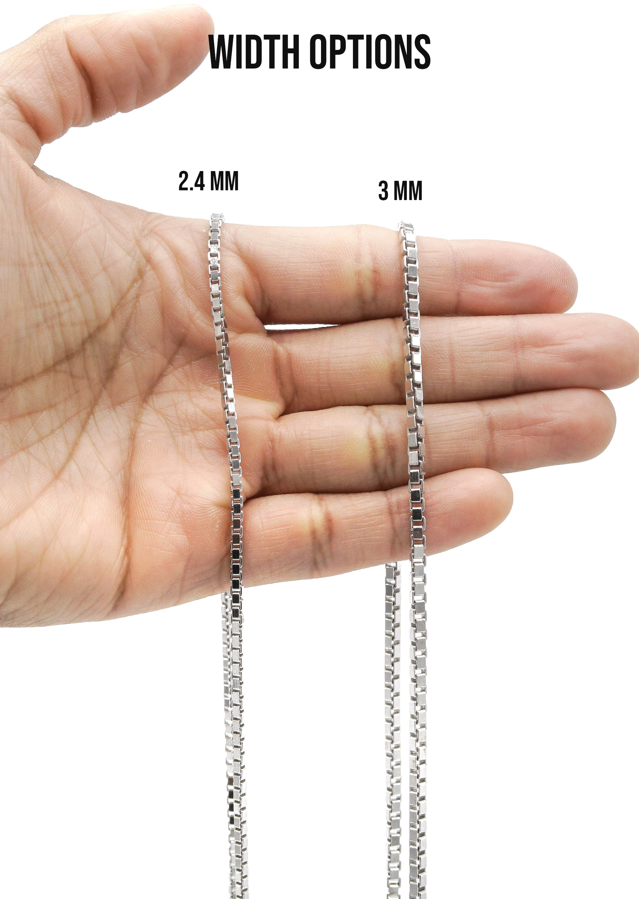 AGI Sterling Silver Long Box Chain Necklace orders