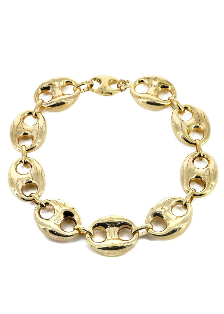 10K Solid Curb link Bracelet 9inch - Sunshine Jewelers