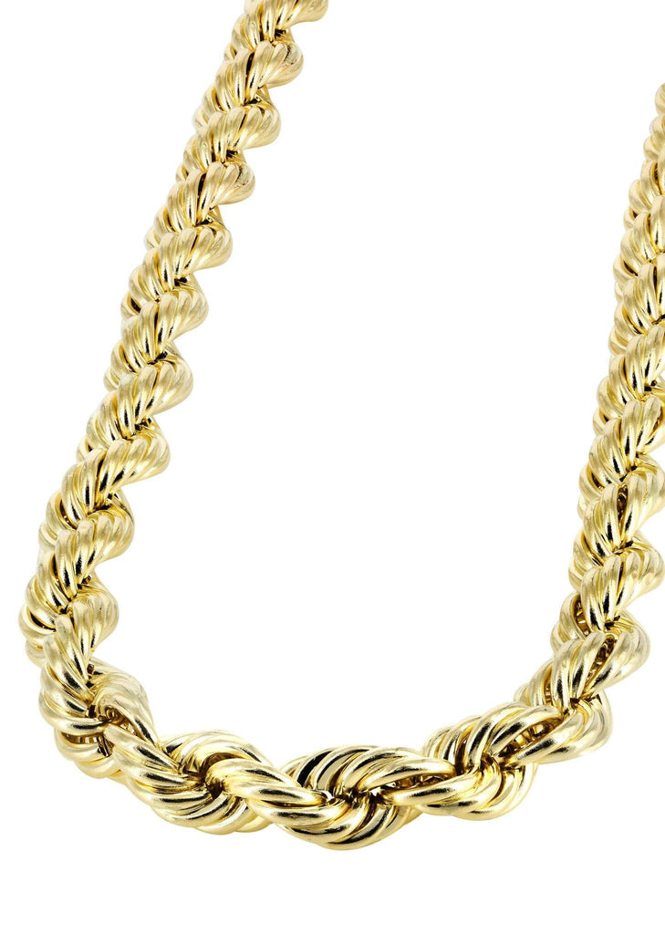 Mens 14k Gold Plated Rope 36 Inch x 25MM Wide Hip Hop Chain Huge Hollow  Dookie 1980's Rapper Necklace
