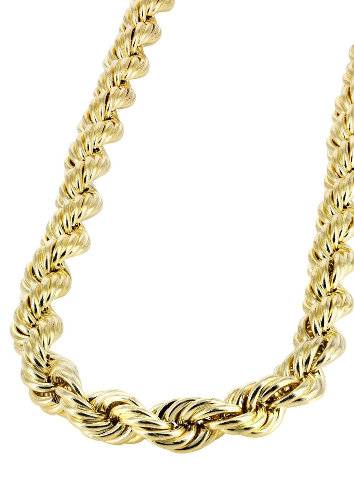 5mm Rope Chain Classic Hip Hop Jewelry for Men in 18K White Gold - Size 16