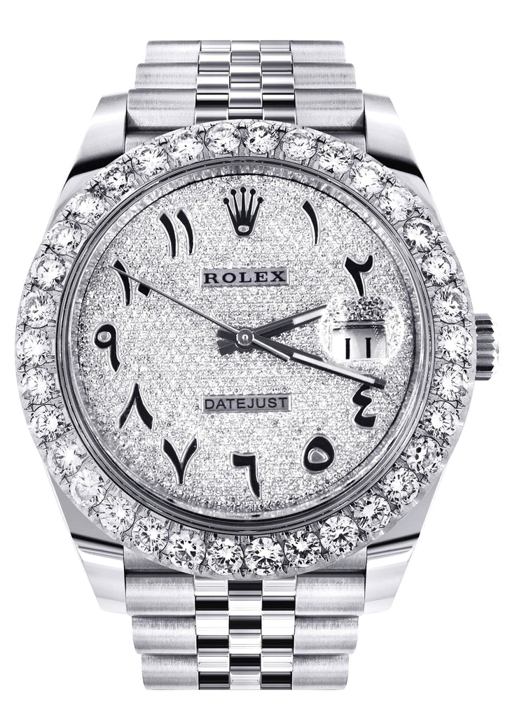 Rolex Datejust II Watch | 41 MM | Custom Full Arabic Diamond Dial | Ju ...