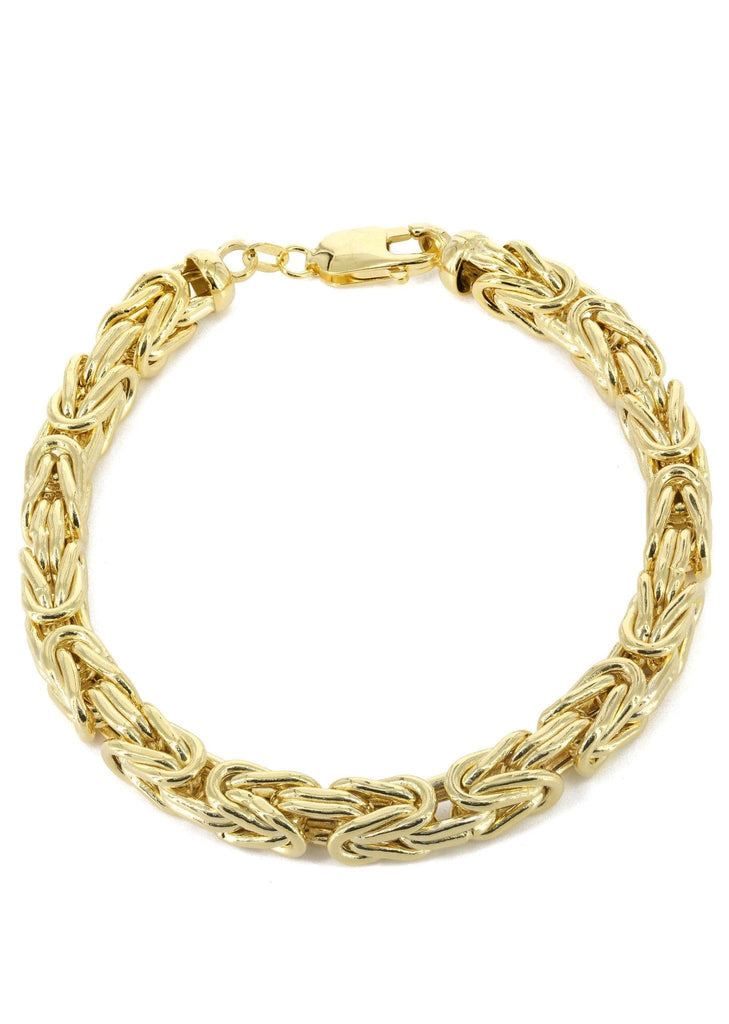 18k Two-tone Gold Wide Link Bracelet Large Fancy Link Italian Gold Bracelet  8 - Etsy