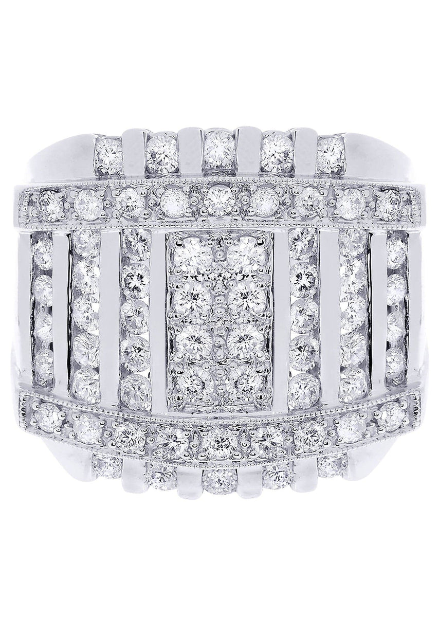 White Gold Mens Diamond Ring| 2.36 Carats| 18.86 Grams – FrostNYC