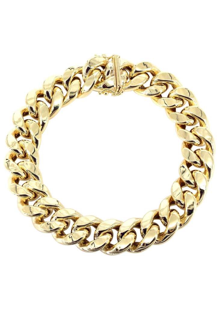 Gold Initial Bracelet 10K Yellow Gold / F