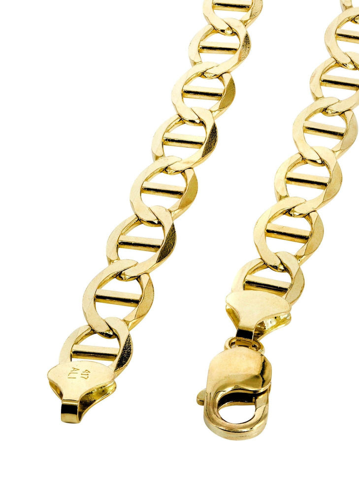 Gold Chain - Mens Solid Mariner Chain 10K Gold – FrostNYC
