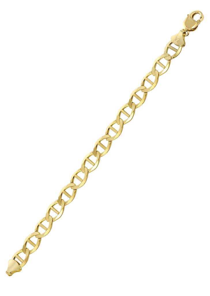Solid Mens Mariner Bracelet 10K Yellow Gold – FrostNYC