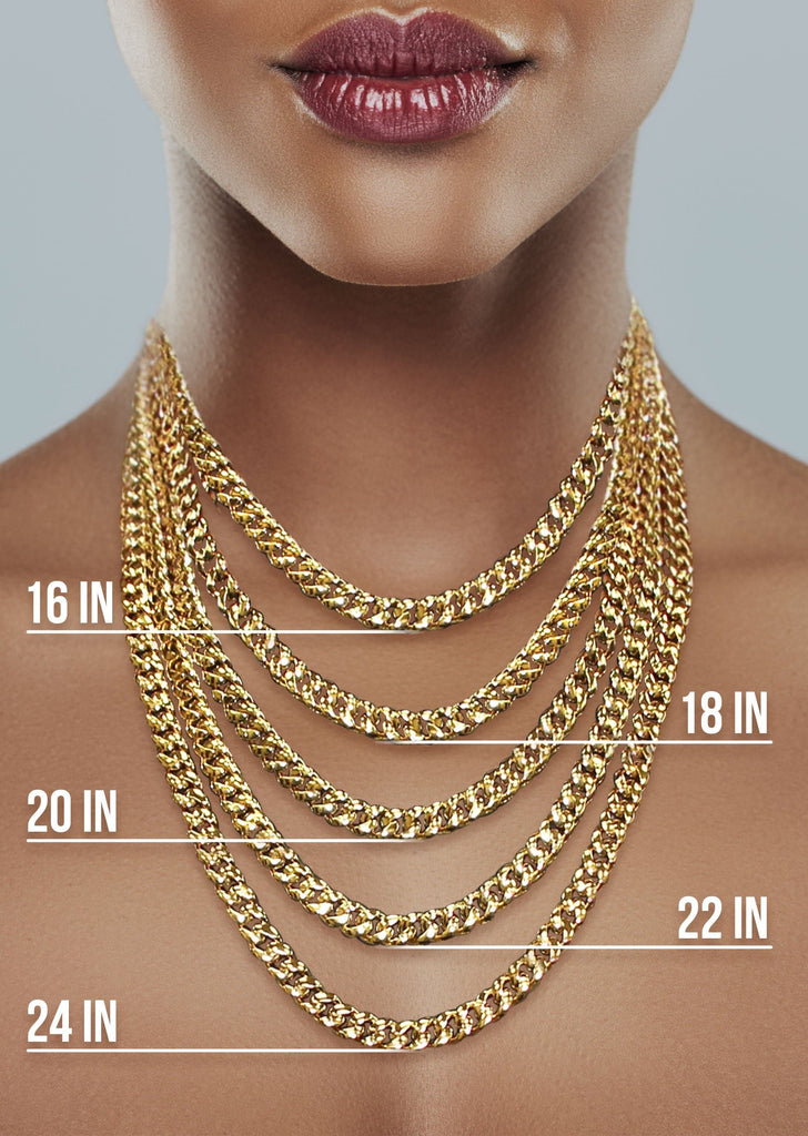 Gold Chain - Womens Hollow Miami Cuban Link Chain 10K Gold – FrostNYC